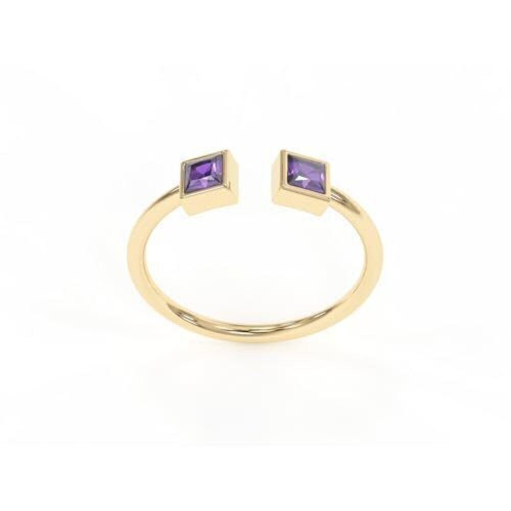 5627 Amethyst Rings, 18K Gold Rings Teen Girls That Don't Tarnish - Real